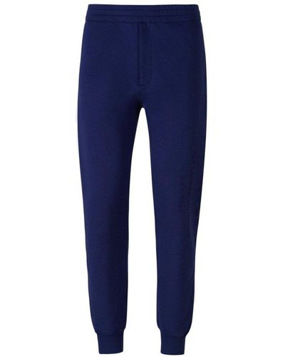 Alexander McQueen Logo Printed Track Trousers - Blue
