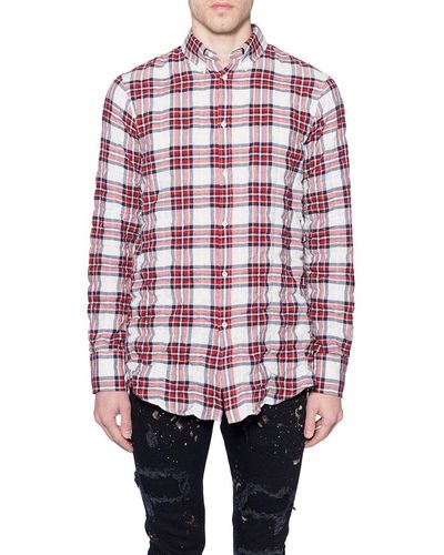 DSquared² Checked Long-sleeved Shirt - Red