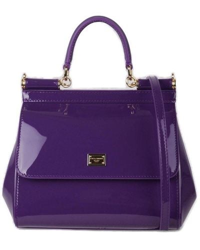 Dolce & Gabbana Sicily Small Tote Bag - Purple