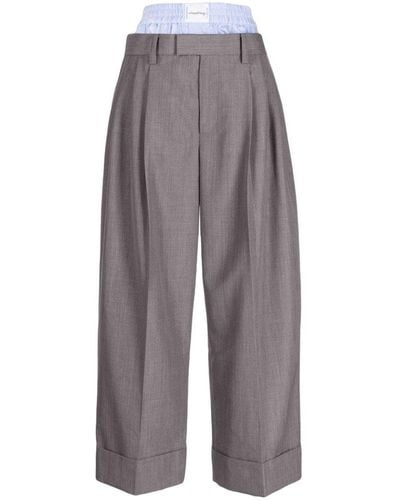 Alexander Wang Layered Tailored Trousers - Grey