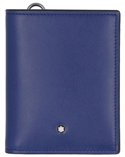 Montblanc Meisterstück 6 Leather Flap-over Wallet - Blue