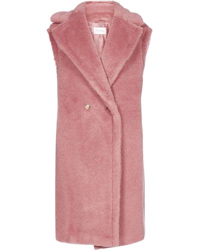 Max Mara Double-breasted Teddy Gilet - Pink