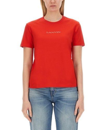 Lanvin T-Shirt With Logo - Red
