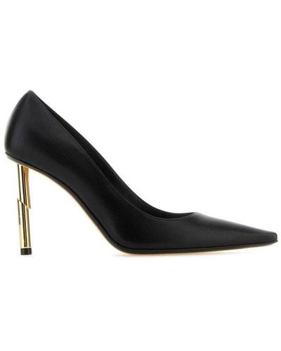 Lanvin High Sculpted Heel Pointed-toe Court Shoes - Black