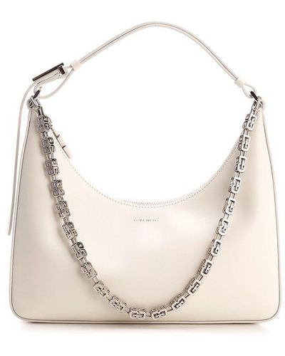Givenchy Small Moon Cut Out Shoulder Bag - White
