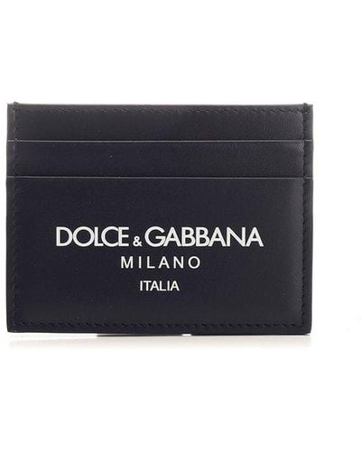 Dolce & Gabbana Calfskin Card Case - Blue
