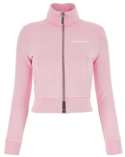 DSquared² Mini Fit Full Zipped Sweatshirt - Pink