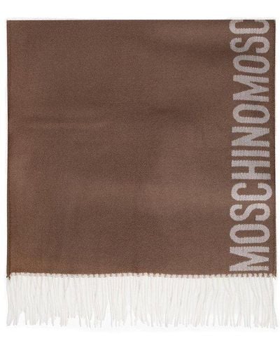 Moschino Hooded Scarf - Brown