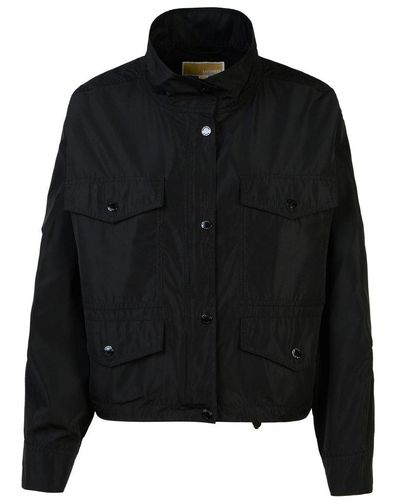 Michael Kors High Neck Long-sleeved Jacket - Black