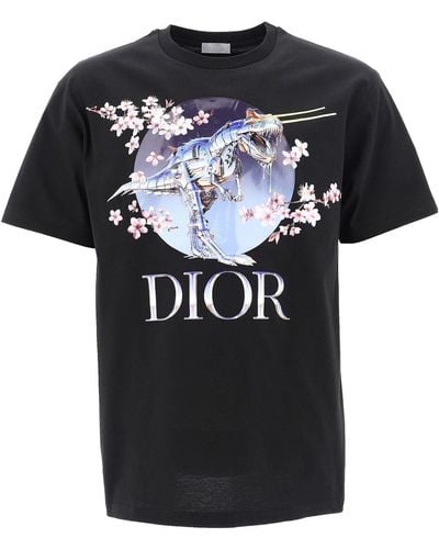 Dior Dior X Sorayama Dinosaur Printed T-shirt - Black