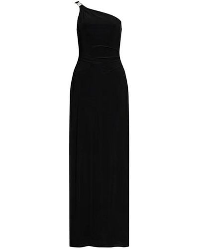 Lauren by Ralph Lauren One-shoulder Embellished Maxi Dress - Black