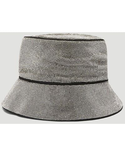Kara Crystal Mesh Bucket Hat - Metallic