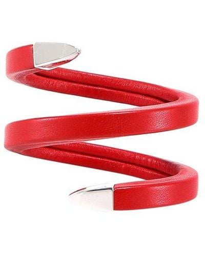 Bottega Veneta Coiled Cuff Bracelet - Red