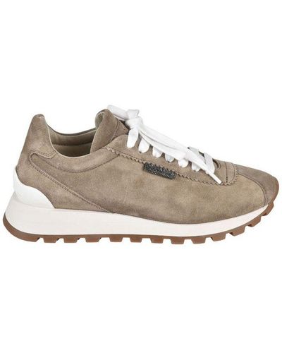 Brunello Cucinelli Multicolor Platform Sneakers - Gray