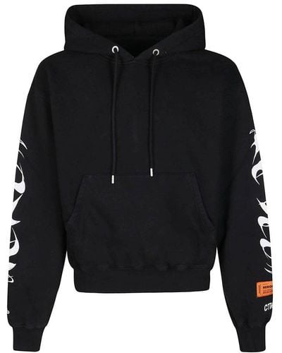 Heron Preston Logo Patch Hoodie - Black