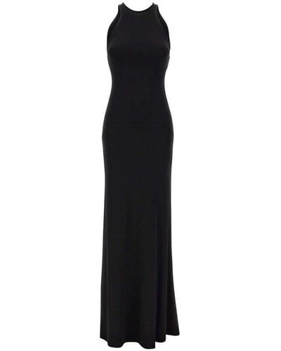 Elisabetta Franchi Chain Detailed Open-back Dress - Black