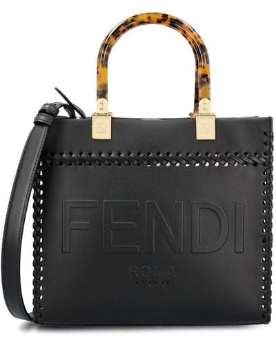 Fendi Sunshine Small Shoulder Bag - Black