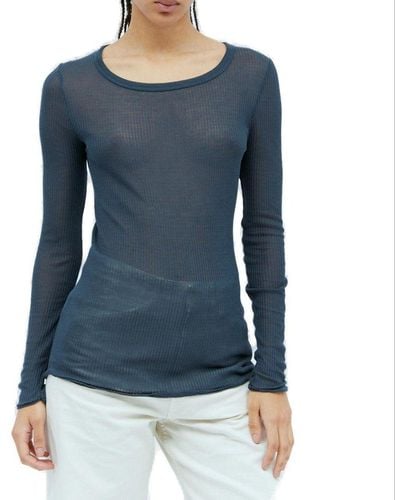 Lemaire Seamless Long Sleeved Top - Blue
