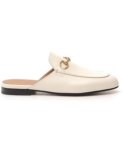 Gucci Princetown Leather Mules - White