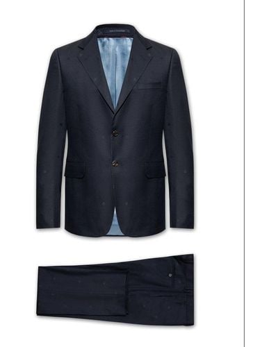 Gucci Tailored Buttoned Suit - Blue