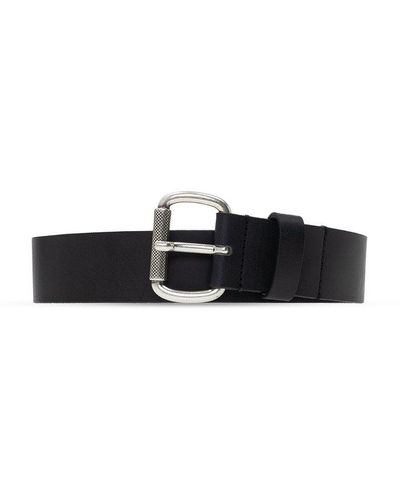 DIESEL 'b-division' Leather Belt - Black