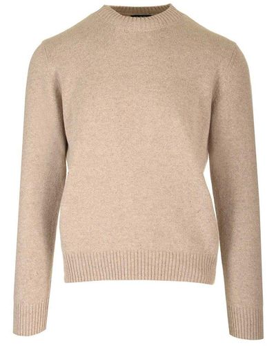 A.P.C. Crewneck Knitted Sweater - Natural