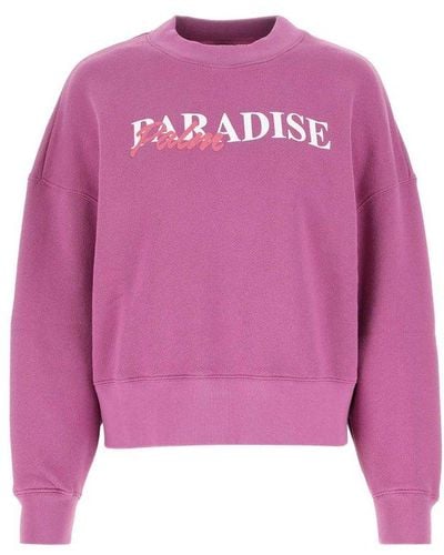 Palm Angels Tyrian Purple Cotton Sweatshirt - Pink