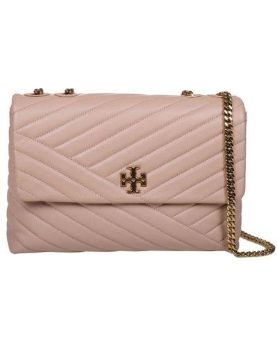 Tory Burch Shoulder Bag In Quilted Leather - Pink
