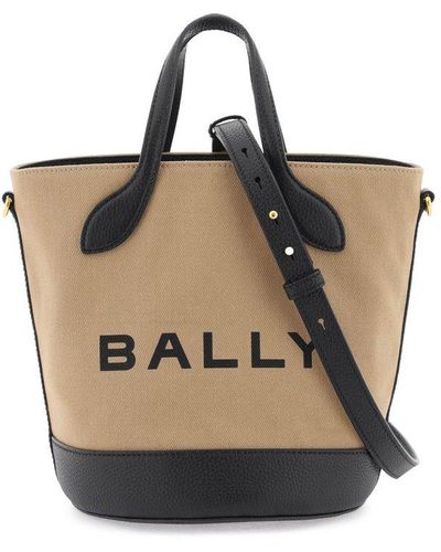 Bally Logo Printed Tote Bag - Natural