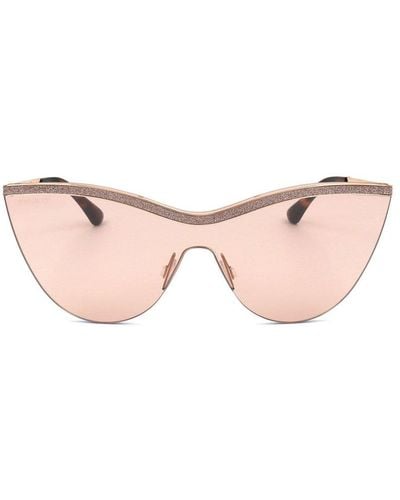 Jimmy Choo Cat-eye Frame Glittered Sunglasses - Pink