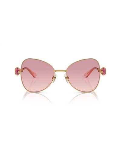 Swarovski Butterfly Frame Sunglasses - Pink