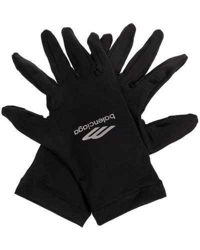 Balenciaga 'skiwear' Collection Gloves, - Black