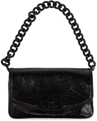 Balenciaga Bb Soft Small Flap Shoulder Bag - Black