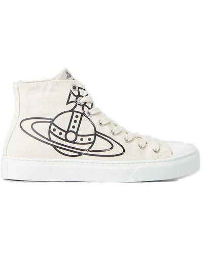 Vivienne Westwood High Top Plimsolls Sneakers - White