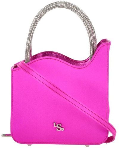 Le Silla Lvy Logo Plaque Micro Tote Bag - Pink