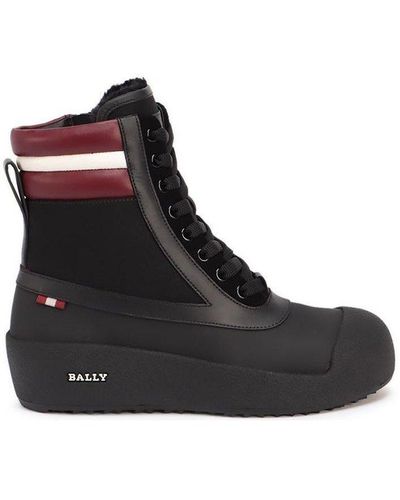 Bally Logo Plaque Side-zip Boots - Black
