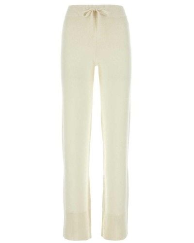 Valentino Drawstring Straight Leg Pants - White