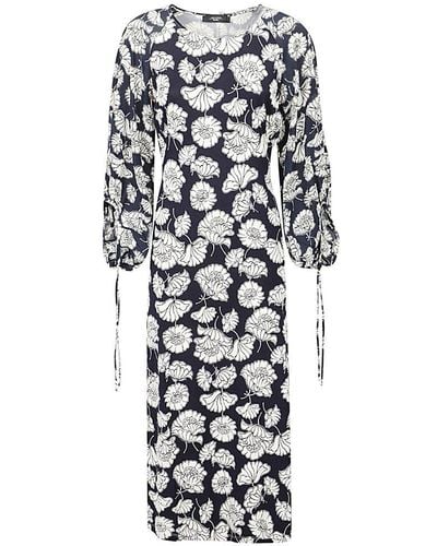 Weekend by Maxmara All-over Patterned Long-sleeved Dress - White