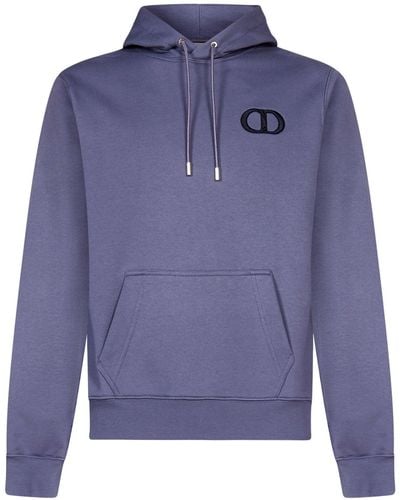 Dior Cd Icon Embroidered Hoodie - Purple