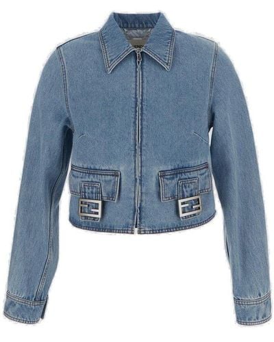 Fendi Denim Baguette Jacket - Blue