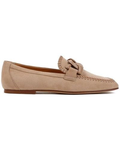 Tod's Kate Braid Detailed Loafers - Brown