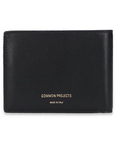 Common Projects Logo Embossed Bifold Wallet - Black