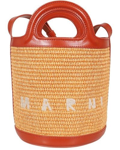 Marni Tropicalia Mini Bucket - Orange