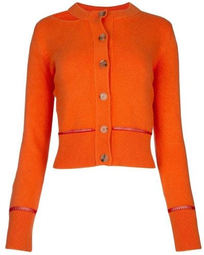 Alexander McQueen Buttoned Long-sleeved Cardigan - Orange