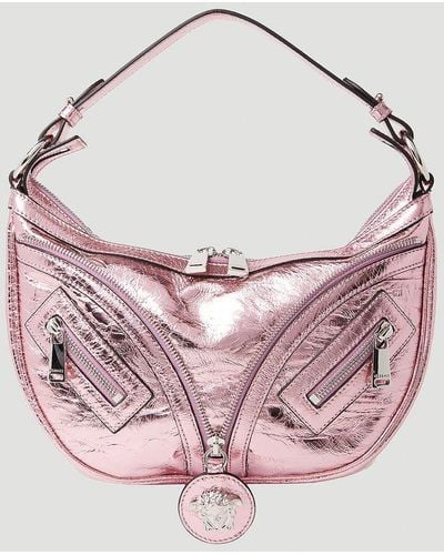 Versace Metallic Effect Mini Shoulder Bag - Pink