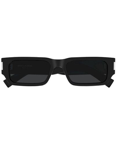Saint Laurent Rectangular Frame Sunglasses - Black