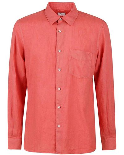 Aspesi Long-sleeved Buttoned Shirt - Pink