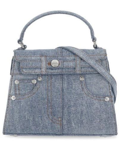 Moschino Jeans Small Denim Tote Bag - Blue