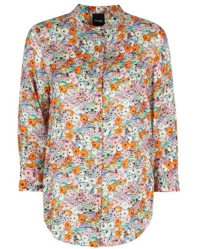 Aspesi Long Sleeve Blend Silk Shirt - Multicolour