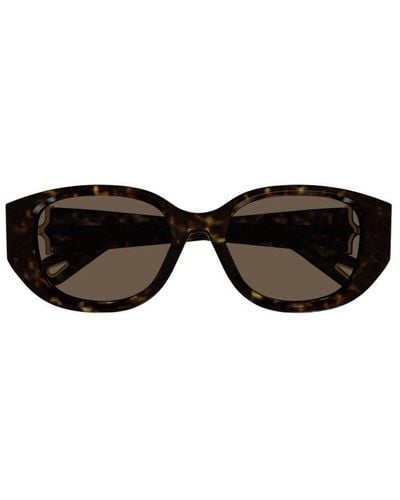 Chloé Oval-frame Sunglasses - Black